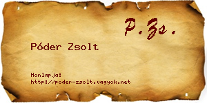 Póder Zsolt névjegykártya