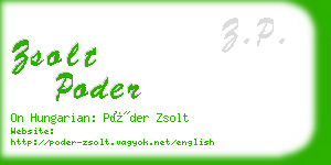 zsolt poder business card